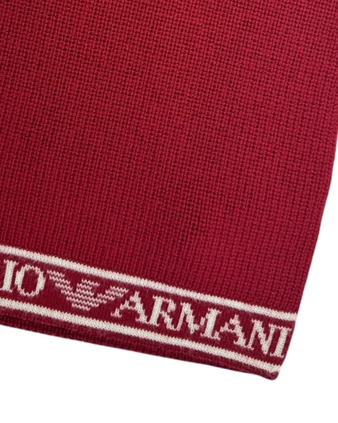 Armani Scarf Bordeaux Logo Edge - Men Collection
