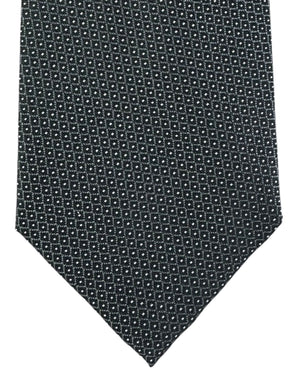 Armani Silk Tie Dark Gray Black Silver SALE