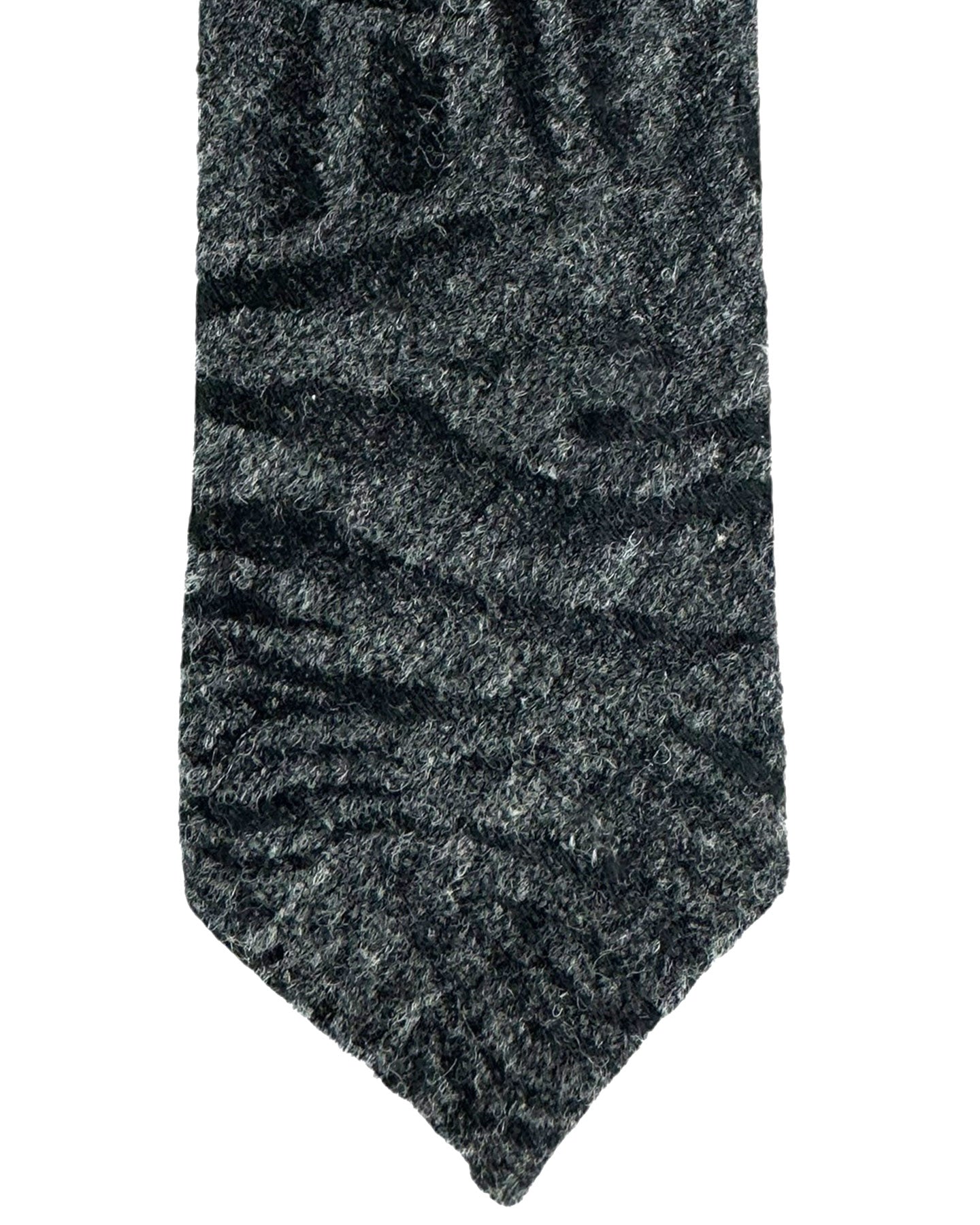 Armani Skinny Tie Black Gray Design Wool