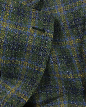 Cesare Attolini Sport Coat Green Plaid Cashmere Silk Blazer EU 48/ US 38 SALE