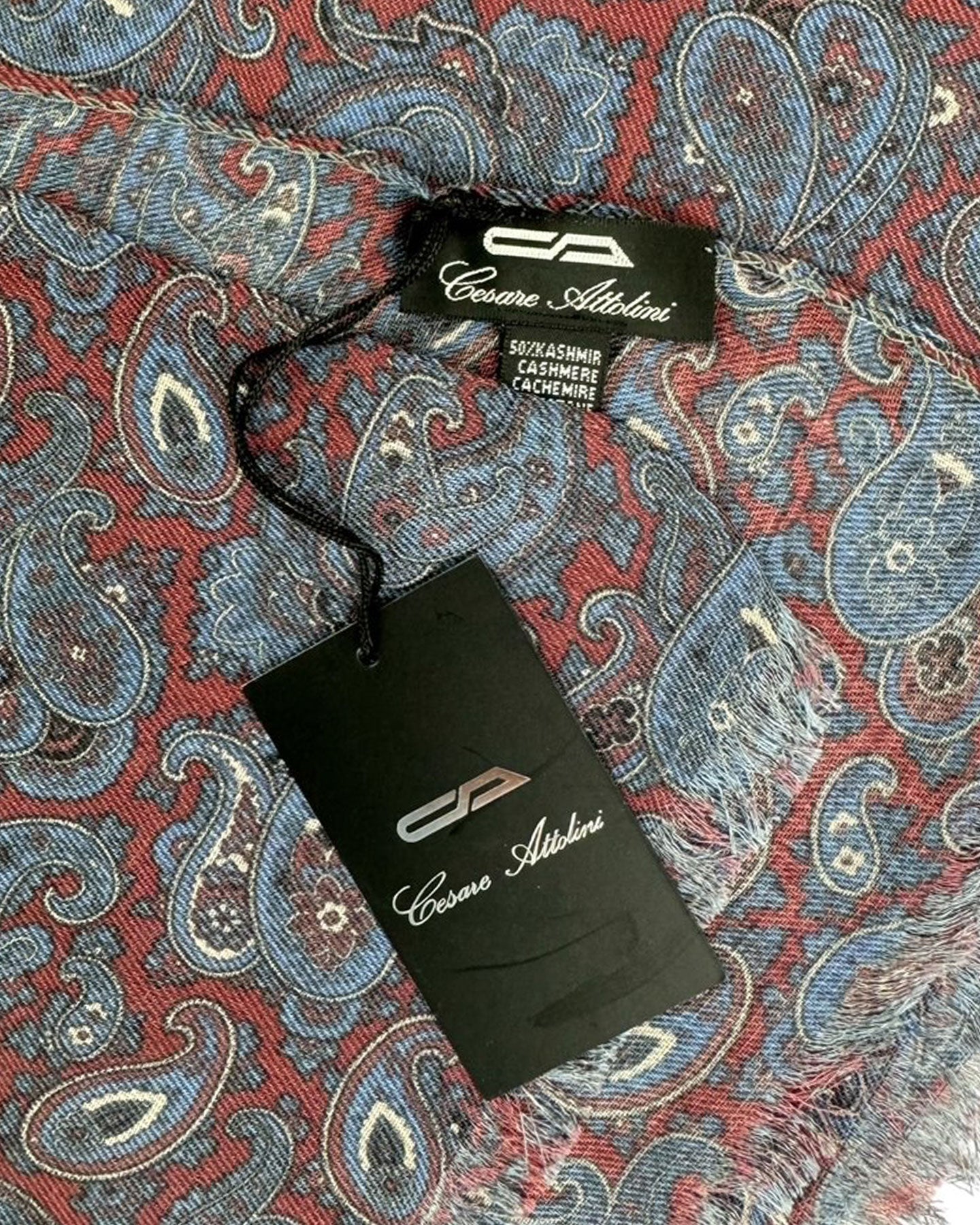 Cesare Attolini Scarf Paisley - Cashmere Cotton Men Shawl