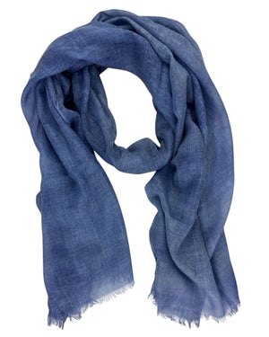 New Cesare Attolini Scarf Royal Blue 