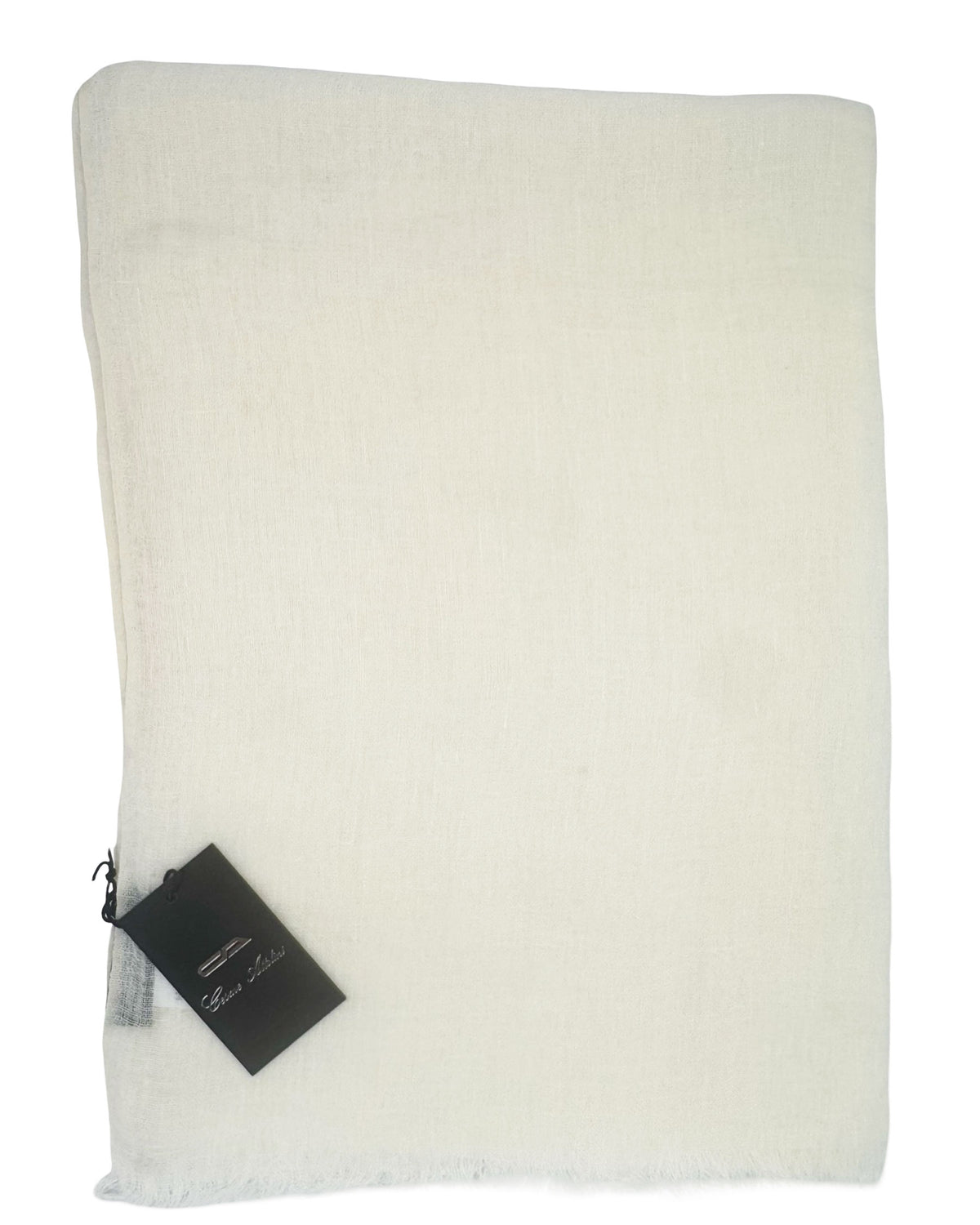 Cesare Attolini Linen Scarf White