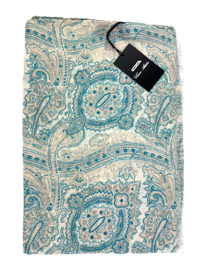 Cesare Attolini Scarf Ornamental Design - Linen Cashmere Silk Shawl