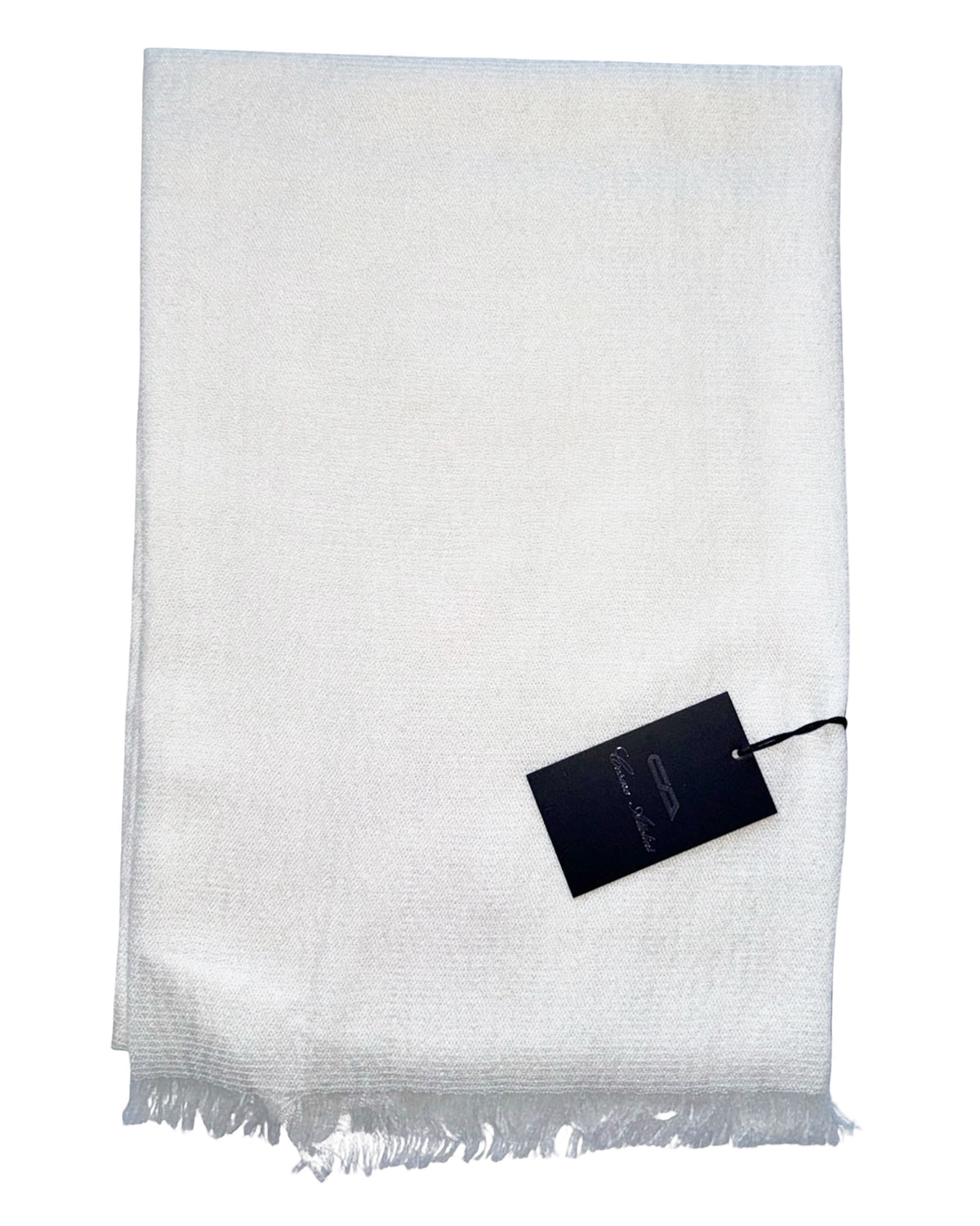 Cesare Attolini Scarf White - Cashmere Silk