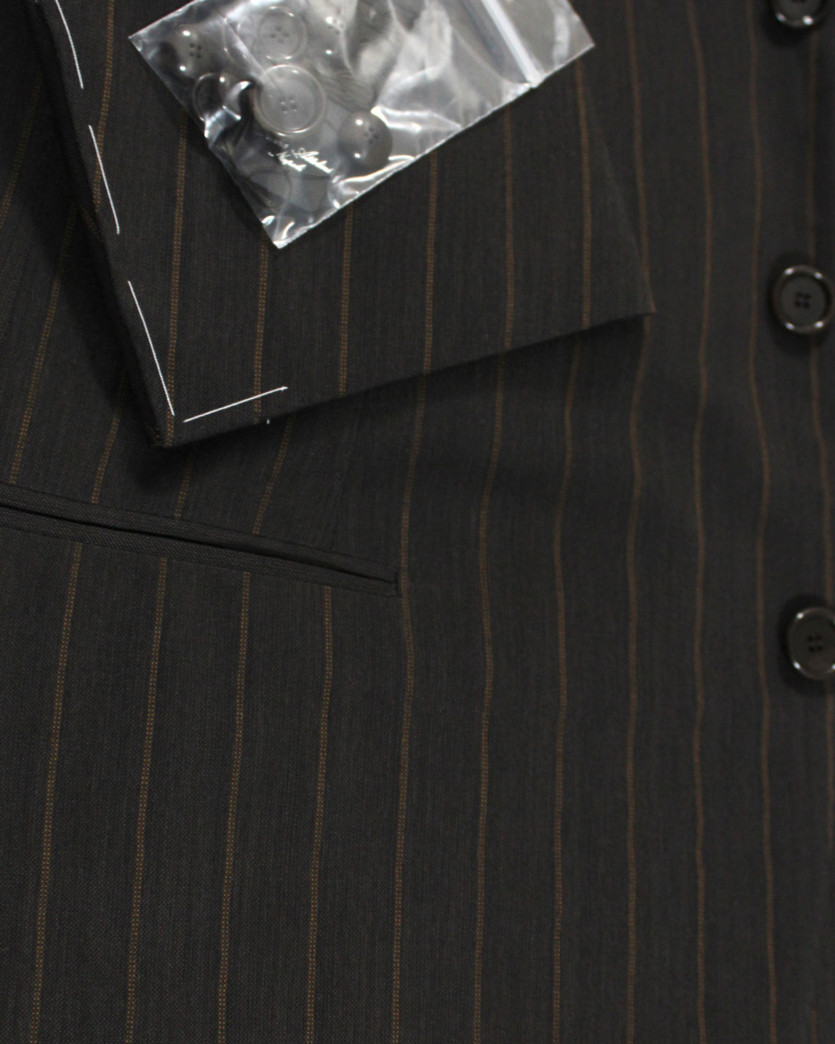 Cesare Attolini Suit Dark Gray Brown Stripes EU 54/ US 44 SALE