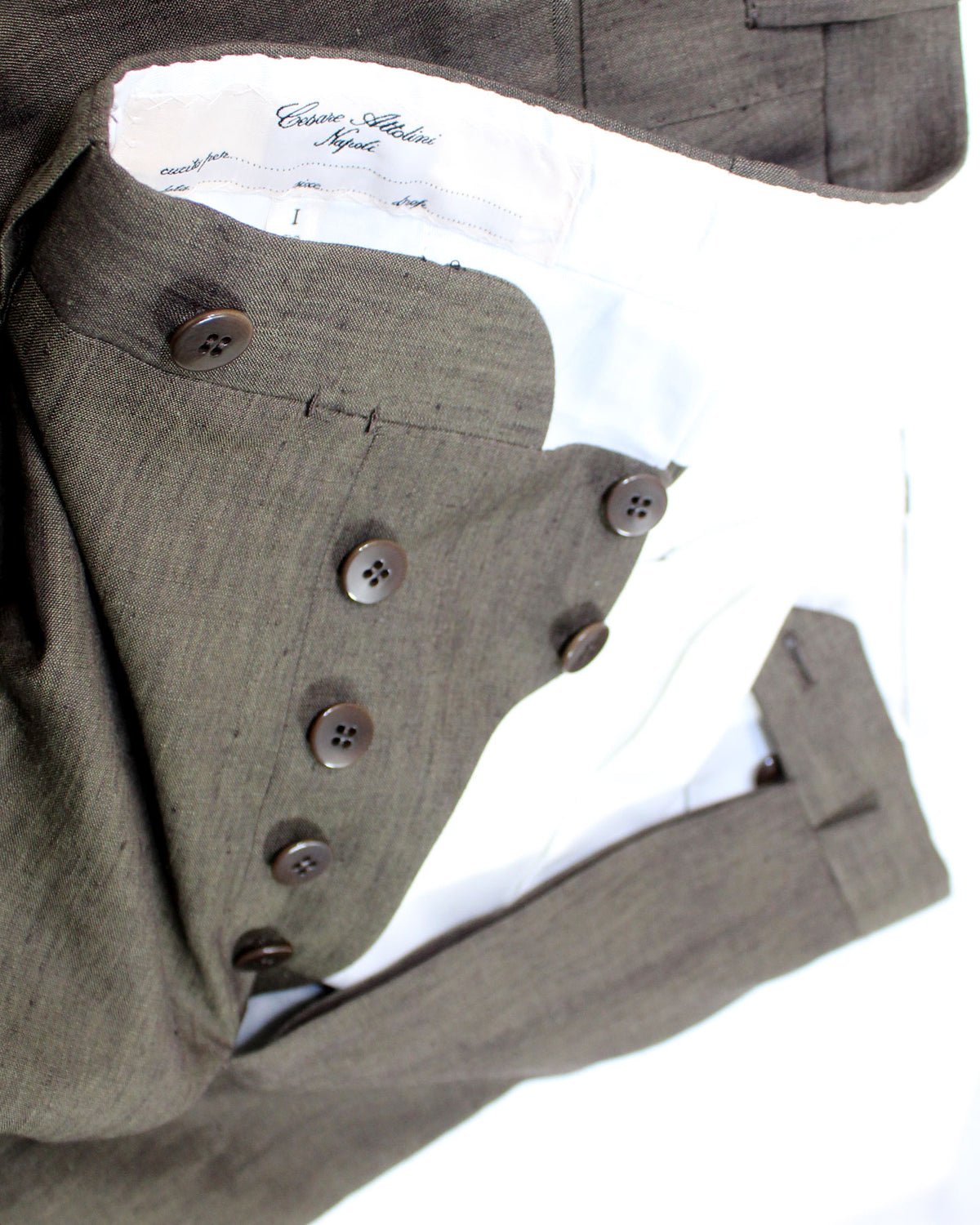 Pants Cesare Attolini Suit Brown Linen 