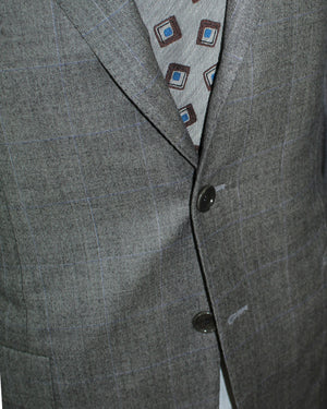 Cesare Attolini Wool Suit Gray Windowpane EU 50/ US 40