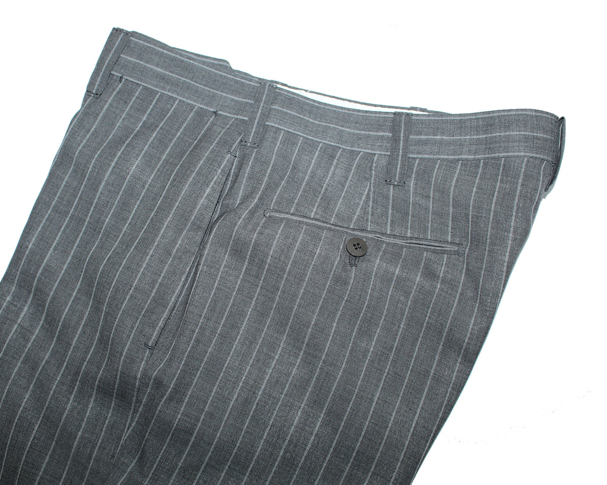 Cesare Attolini Suit Gray Stripes - Peak Lapel Double Breasted EU 48/ US 38