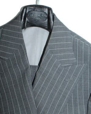 Attolini Suit Gray Stripes - Peak Lapel 