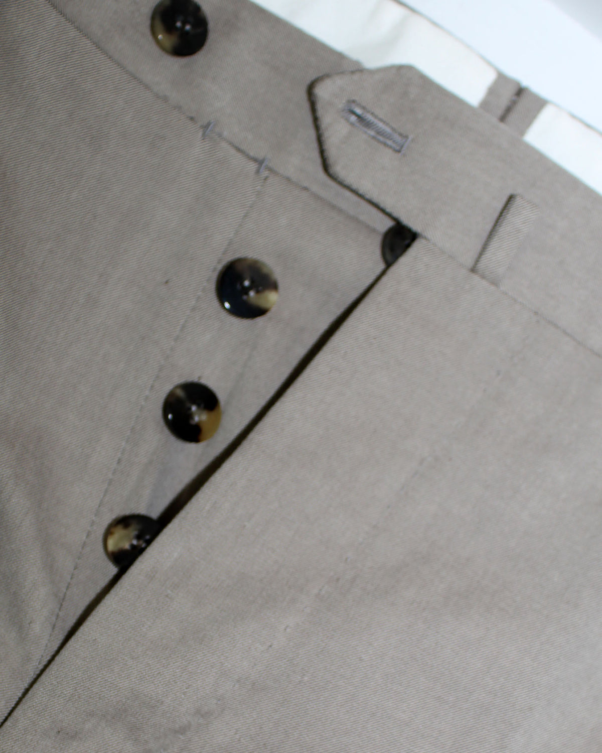 Cesare Attolini Suit Gray  Button Fly Pants