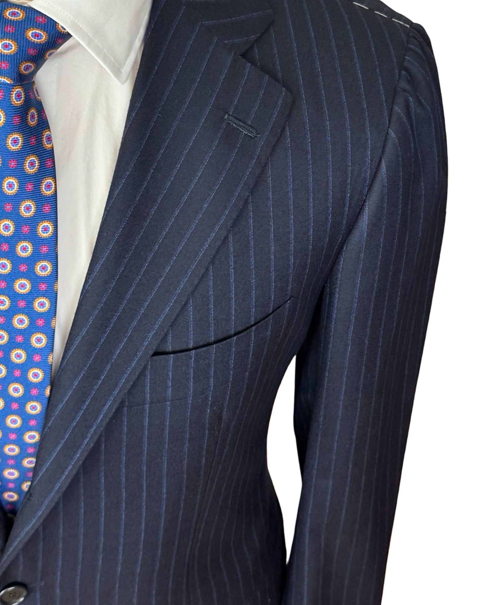 Cesare Attolini Suit Navy Stripes