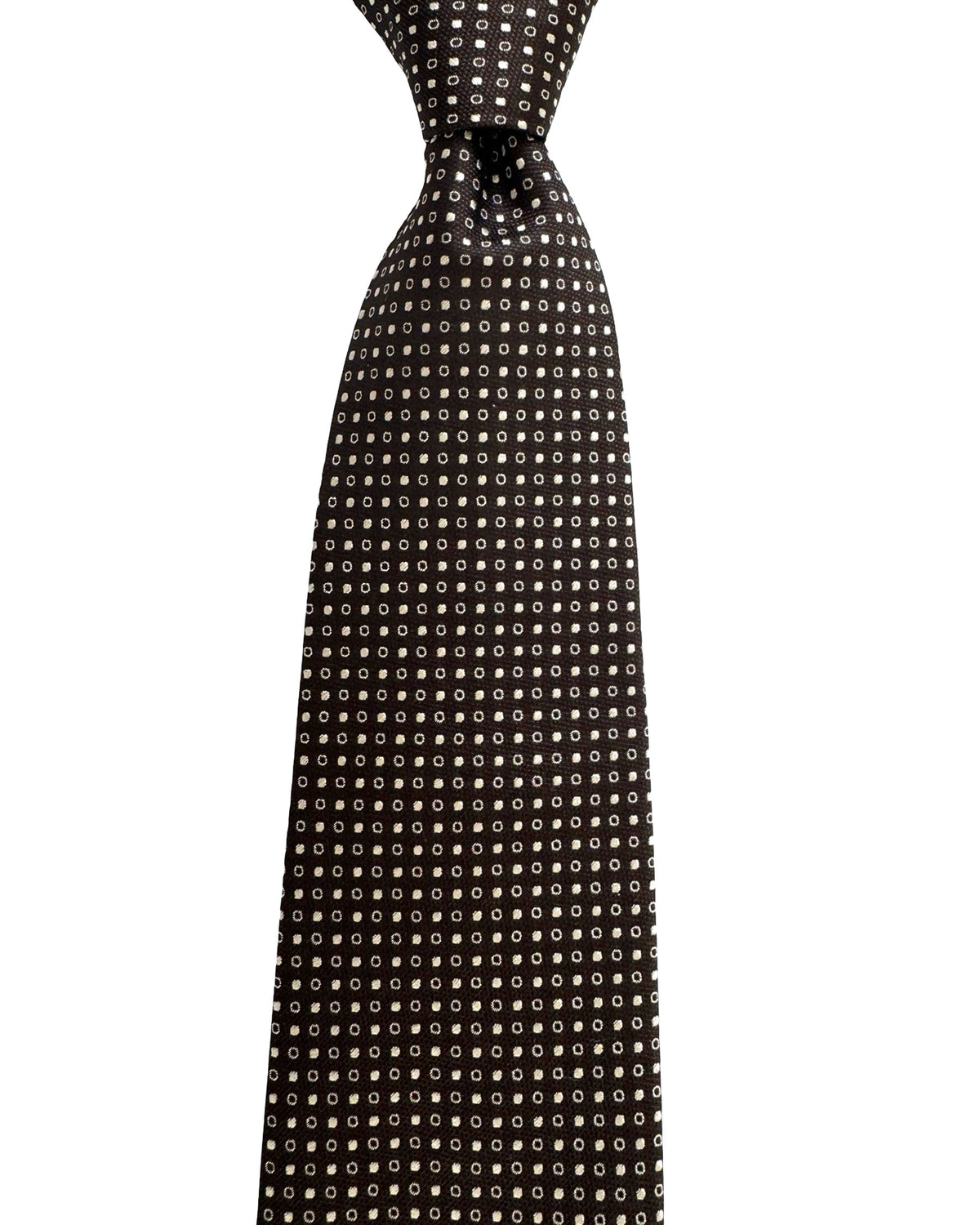Cesare Attolini Unlined Tie Brown Dots
