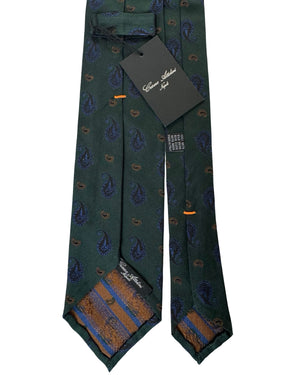 Cesare Attolini Unlined Tie Dark Green