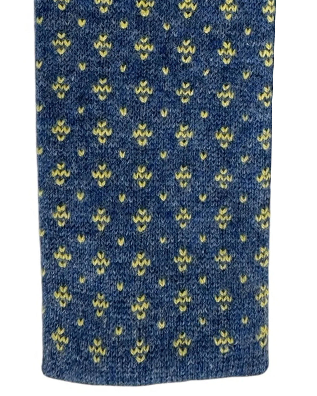 Cesare Attolini Cashmere Blue Yellow Floral Knit Tie