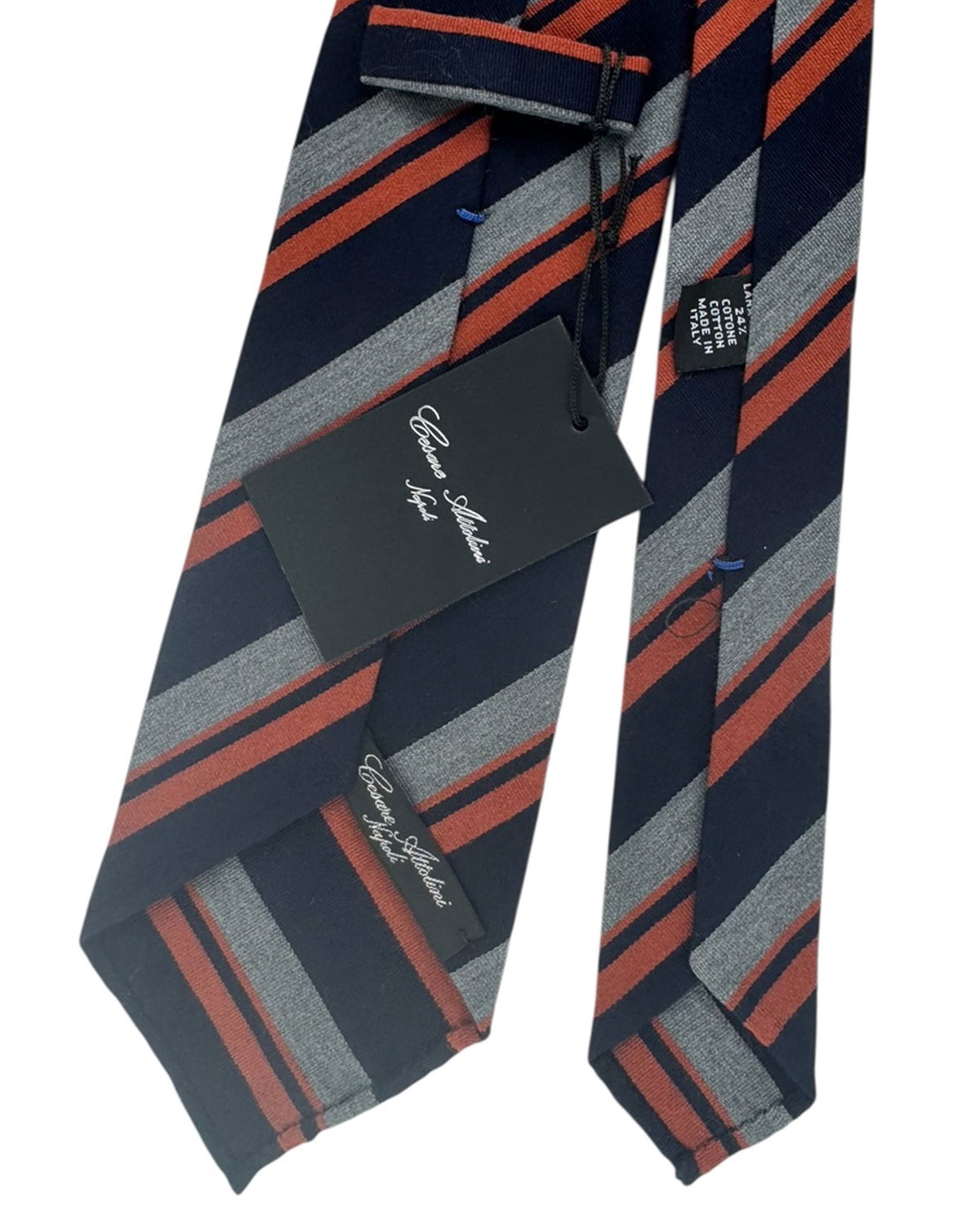 Cesare Attolini Wool Unlined Tie Gray Stripes