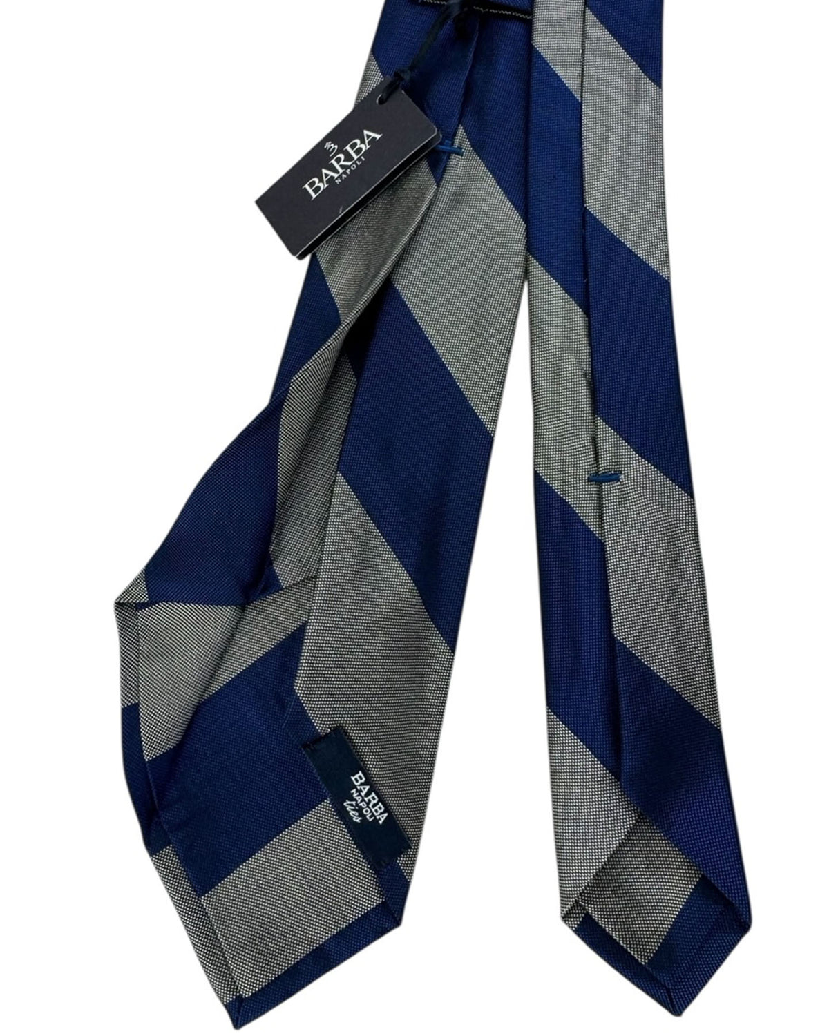 Barba Sevenfold Tie Blue with Black Stripes
