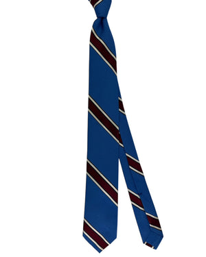 Barba Sevenfold Tie Blue Maroon Stripes