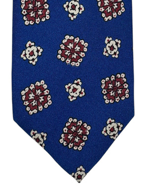 Barba Sevenfold Tie Royal Blue Brown Design