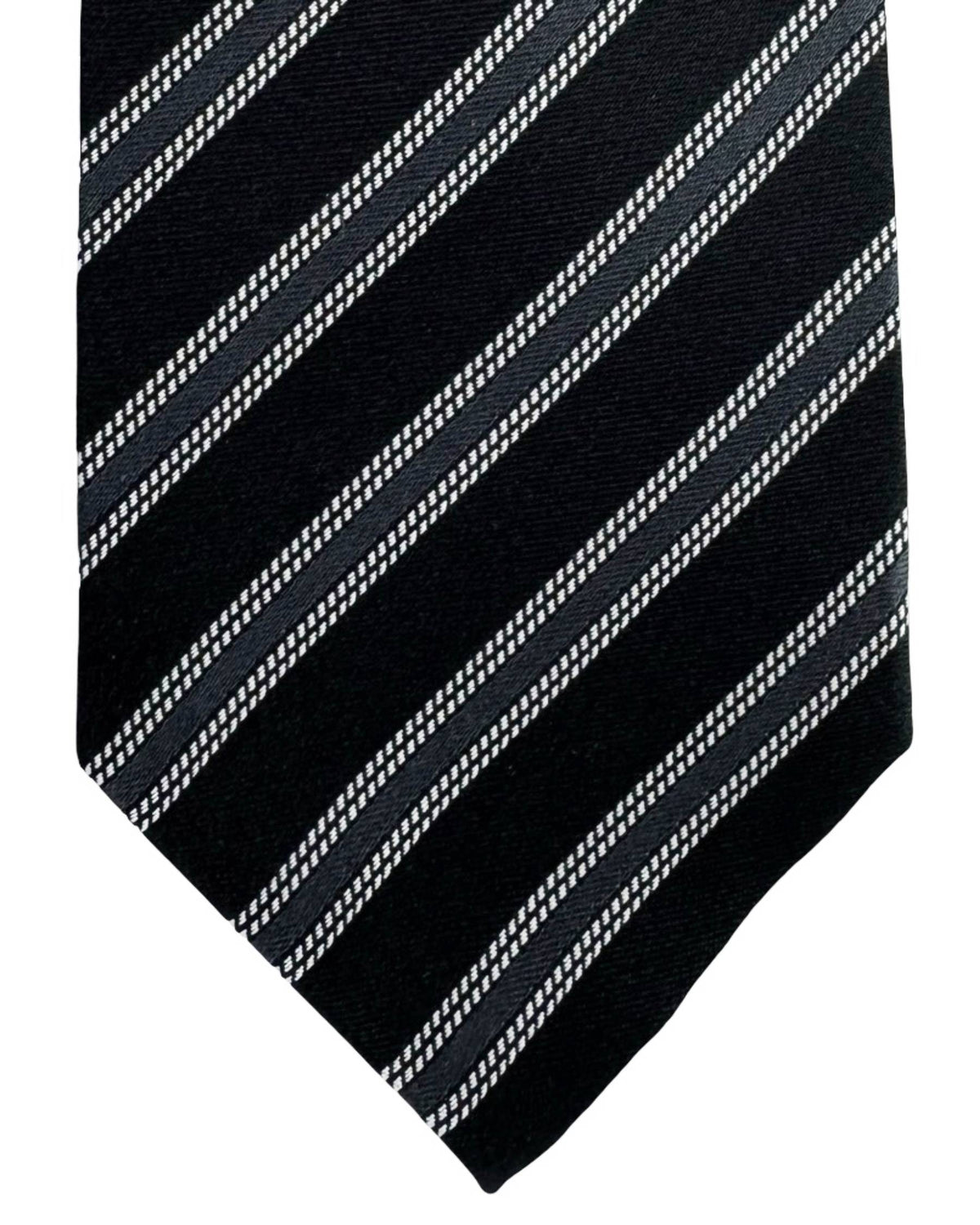 Battisti Sevenfold Tie Black Grey