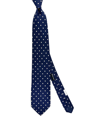 Battistoni Silk Tie Navy Mini Flowers SALE