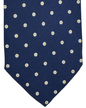 Battistoni Silk Tie Navy Mini Flowers SALE