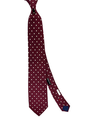 Battistoni Tie Maroon Mini Flowers SALE