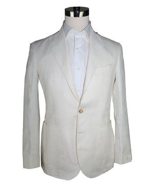 Borrelli Sport Coat Beige- White Linen Wool 