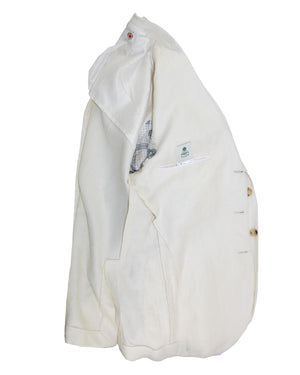 Luigi Borrelli Sport Coat Beige-White Linen Wool EU 46 / US 36