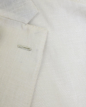Luigi Borrelli Sport Coat Beige-White Linen Wool EU 46 / US 36