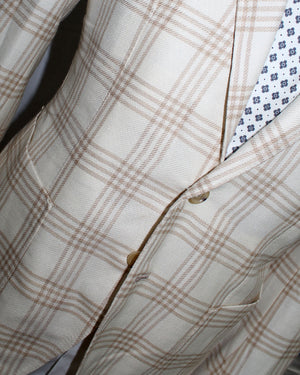 Luigi Borrelli Sport Coat White Beige 