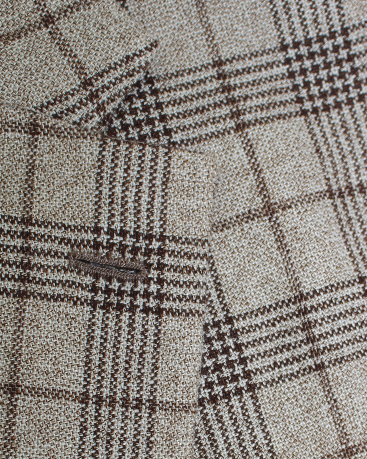 Luigi Borrelli Sport Coat Beige Gray Brown Plaid 