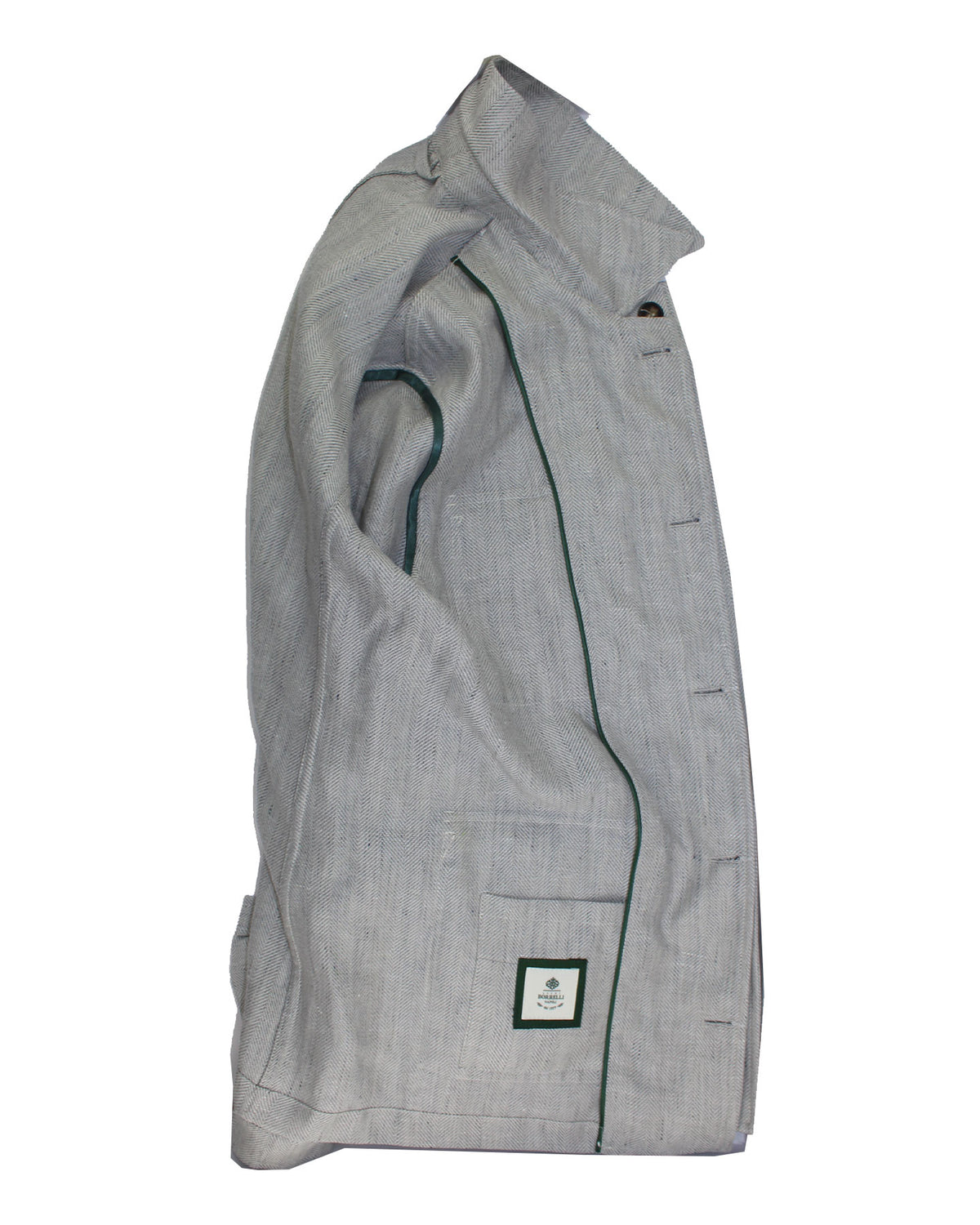 Luigi Borrelli Coat Light Gray Wool Linen EU 54 / US 44 SALE