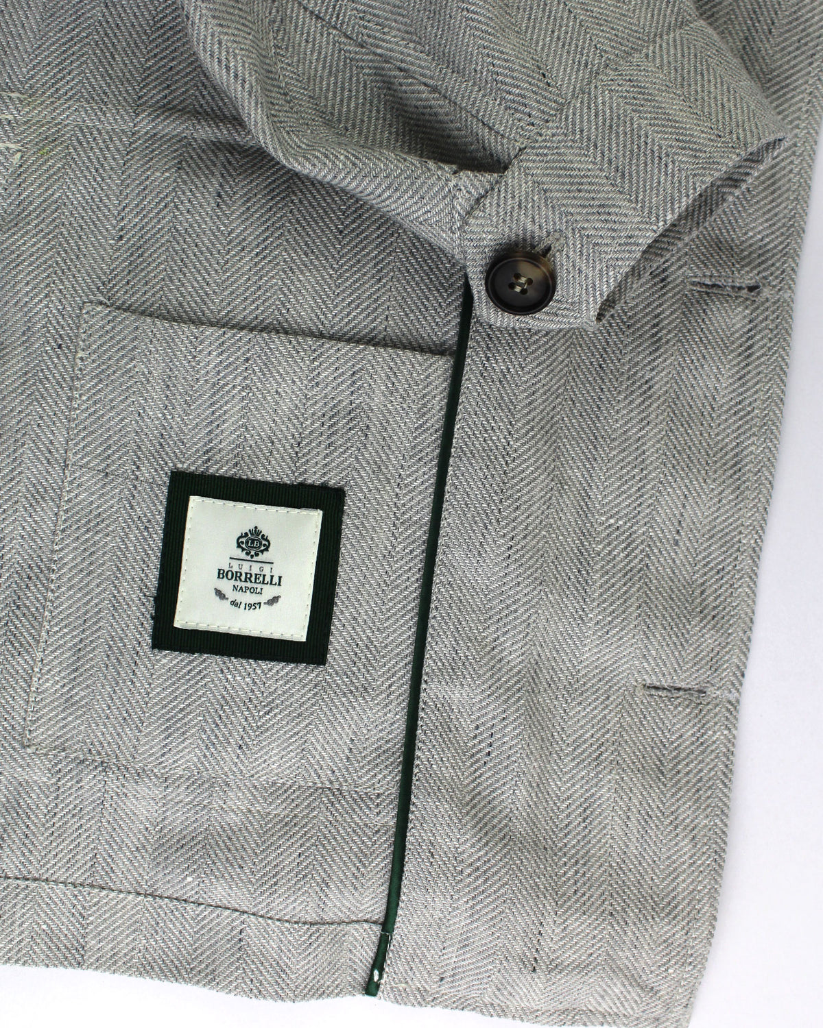 Borrelli Coat Gray Wool Linen 