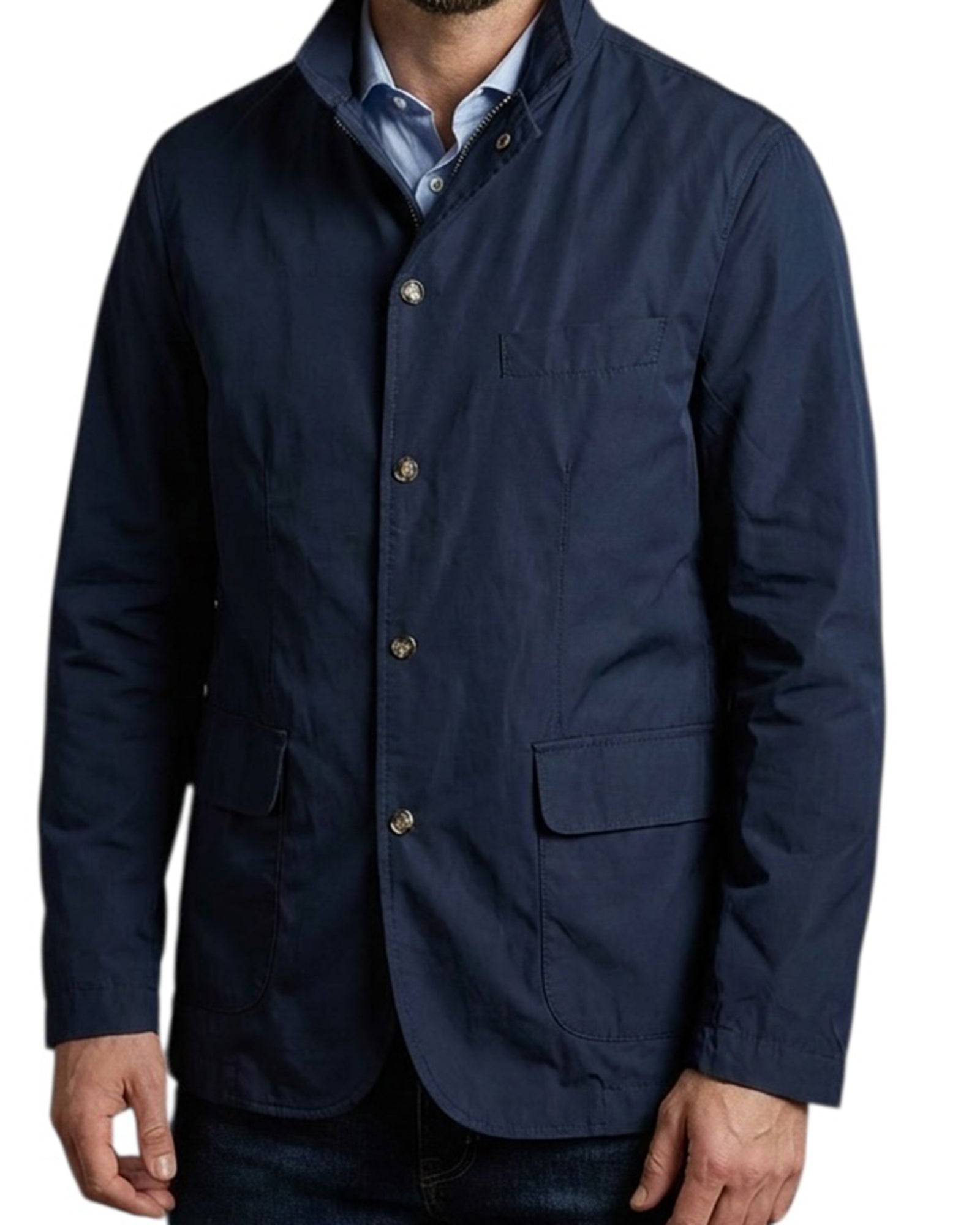 Luigi Borrelli Rain Coat Navy