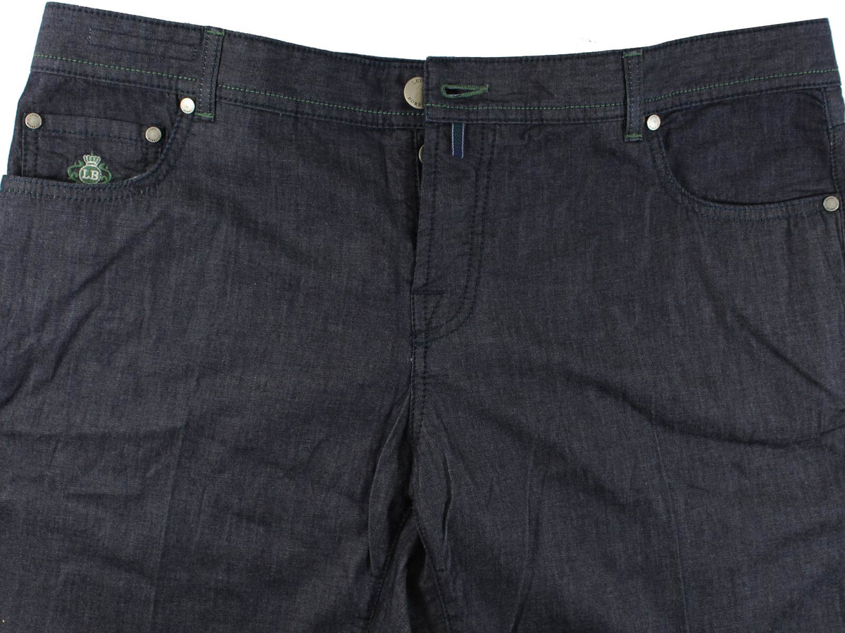 Luigi Borrelli Denim Pants Dark Blue 