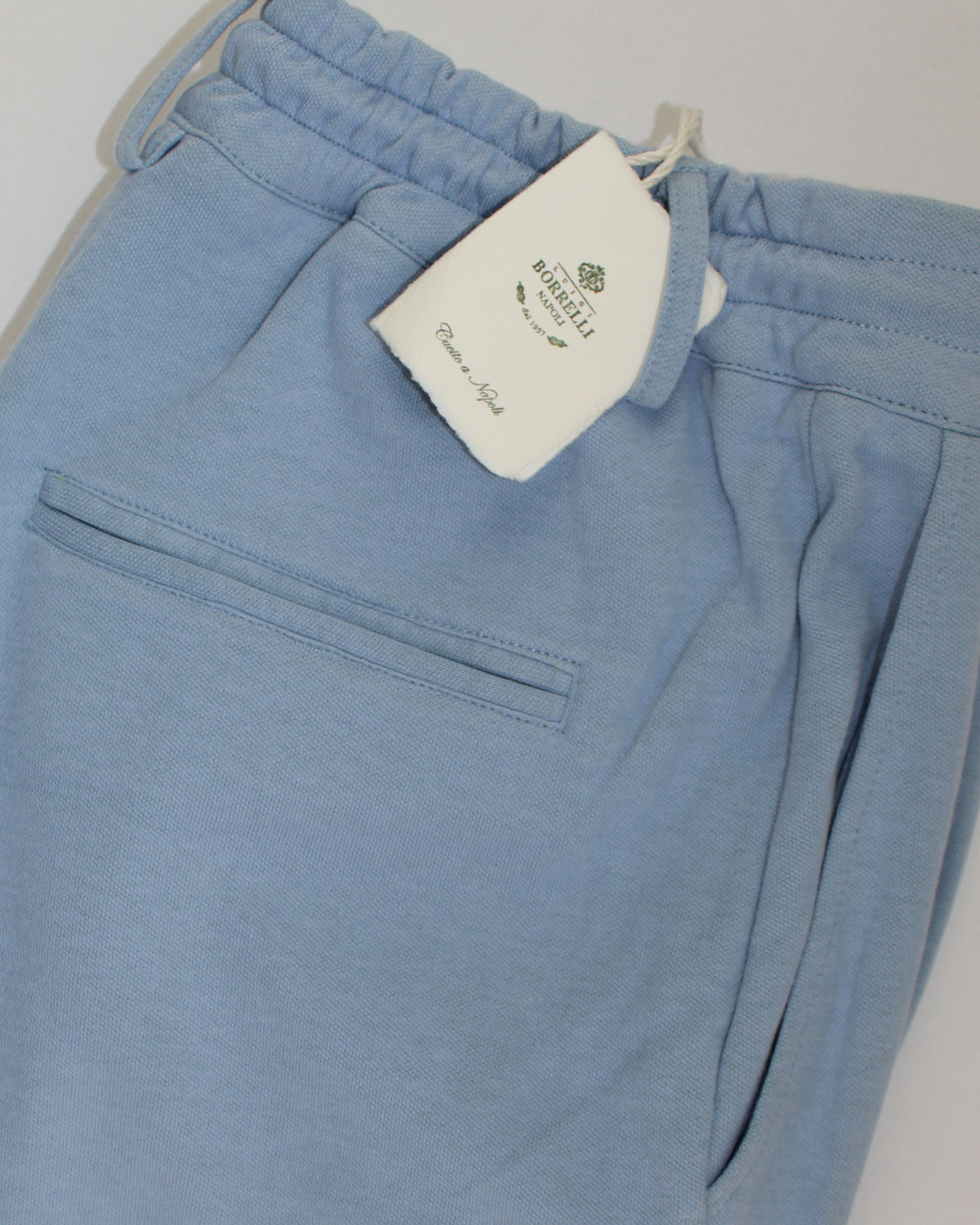 Luigi Borrelli Jogger Pants Light Blue Sweatpants Slim Fit 