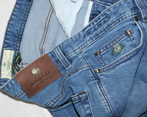 Luigi Borrelli Jeans Denim Blue 33 Extra Slim Fit