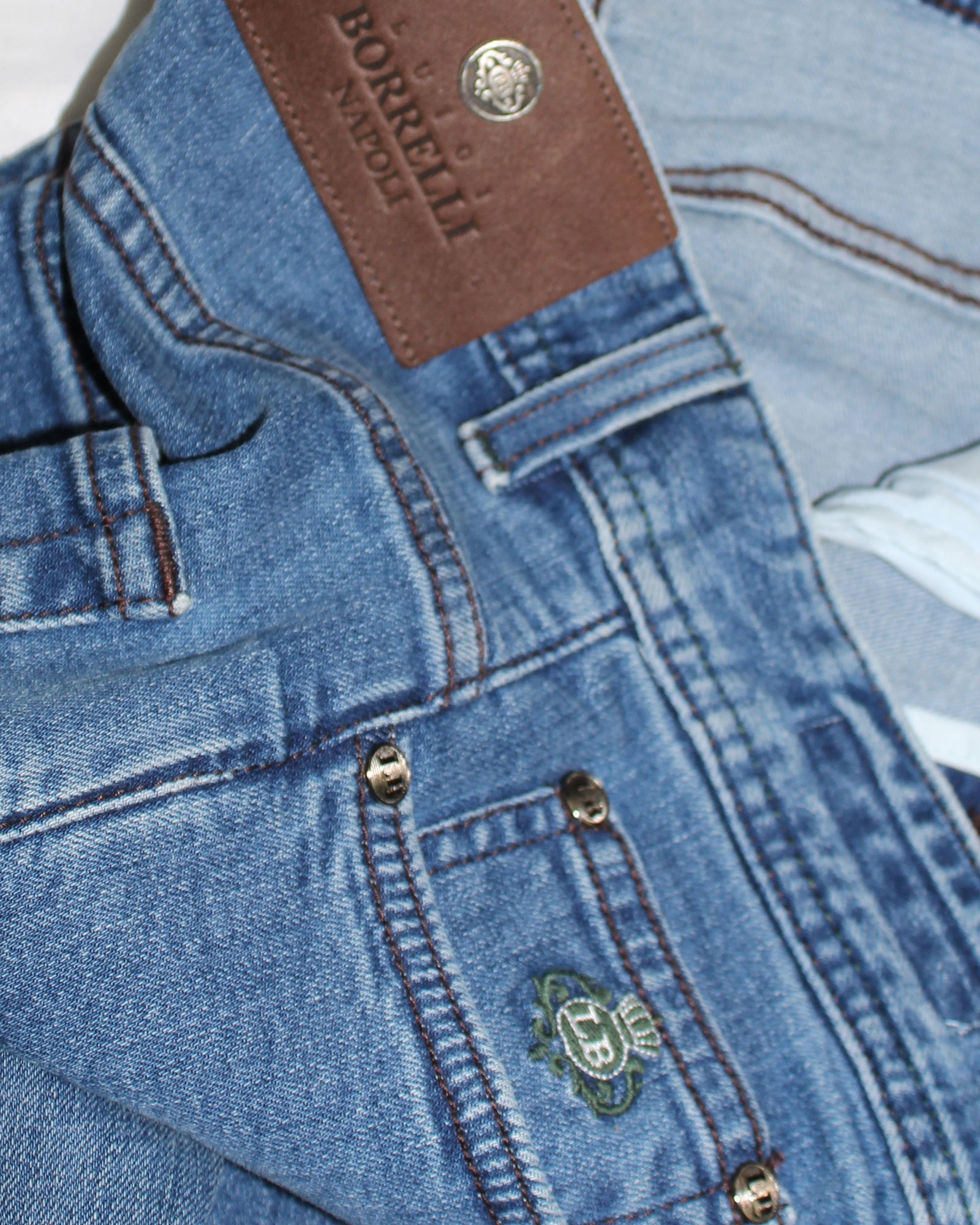 Luigi Borrelli Jeans Denim Blue Extra Slim Fit