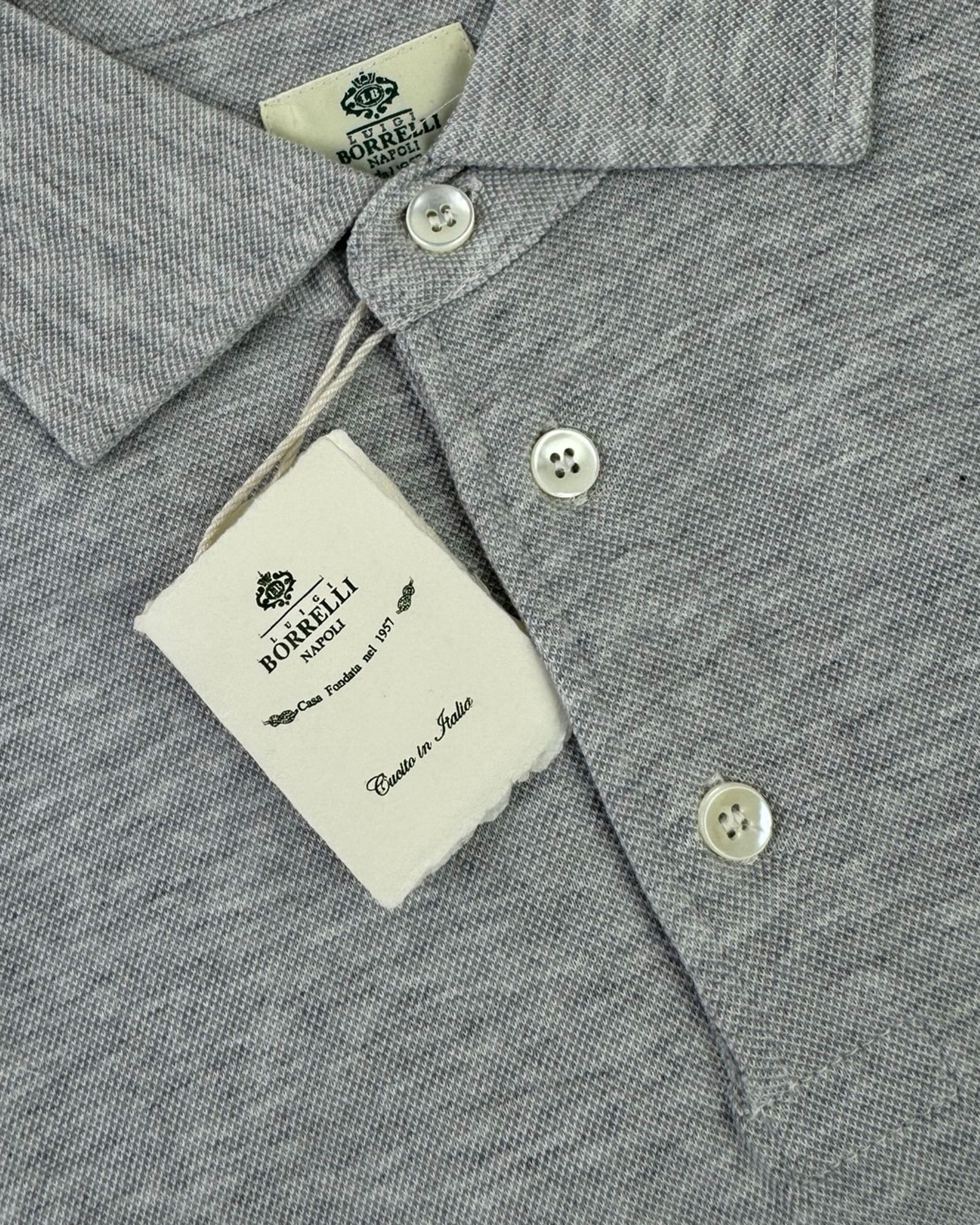Luigi Borrelli Polo Shirt Gray