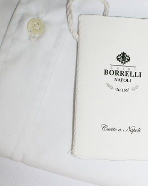 Luigi Borrelli Button-Down Shirt White 38 - 15 SALE