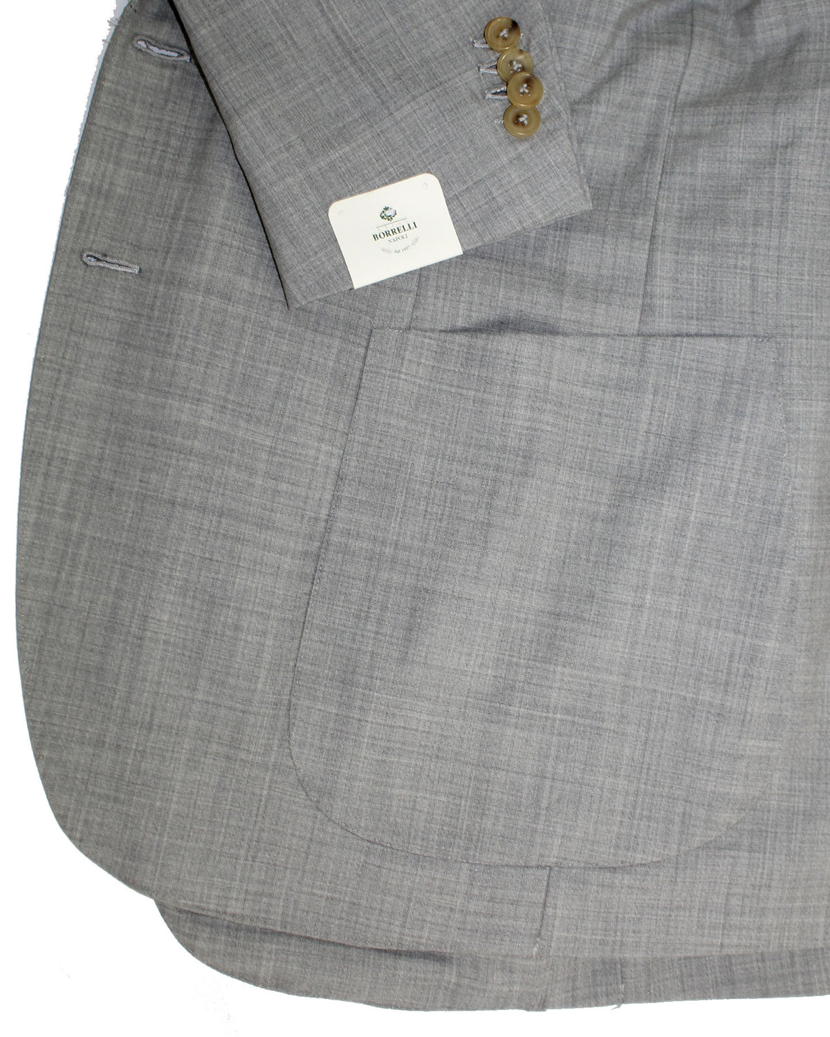 Luigi Borrelli Suit Gray EU 52/ US 42 Wool Silk