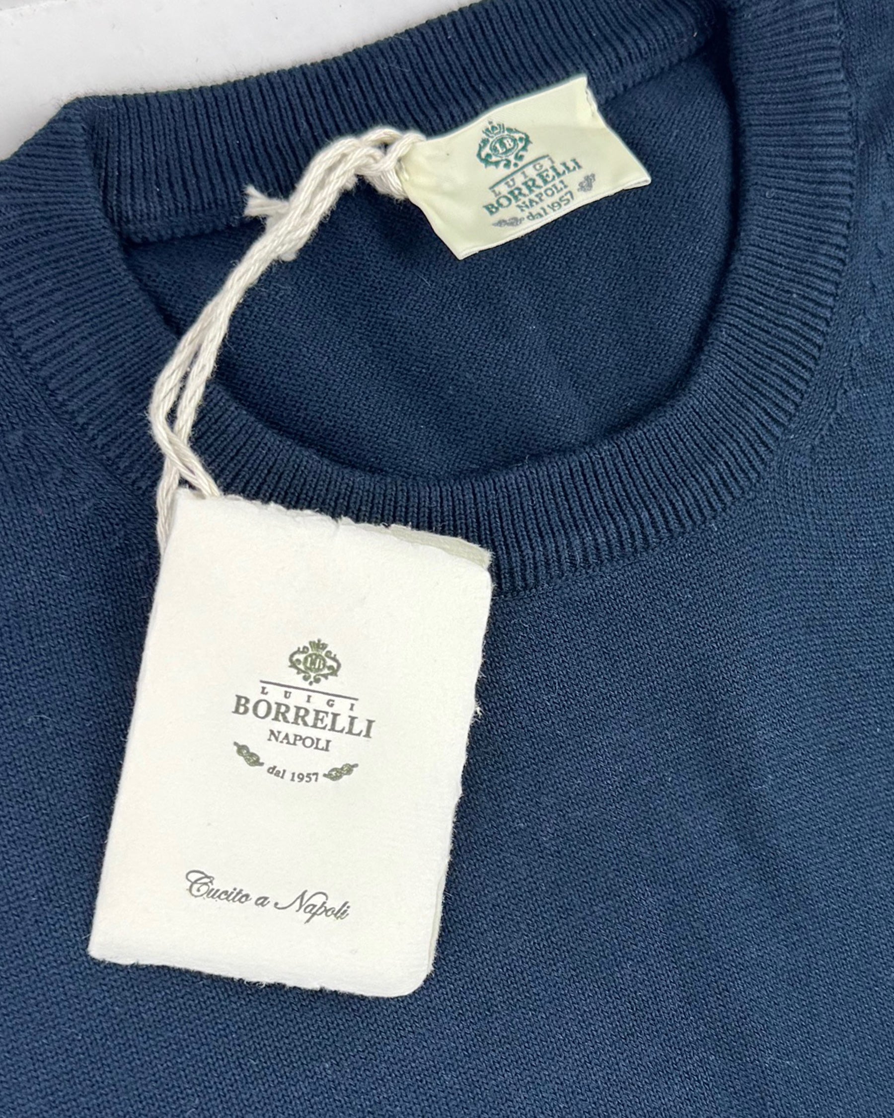 Luigi Borrelli Sweater Navy - Pima Cotton 