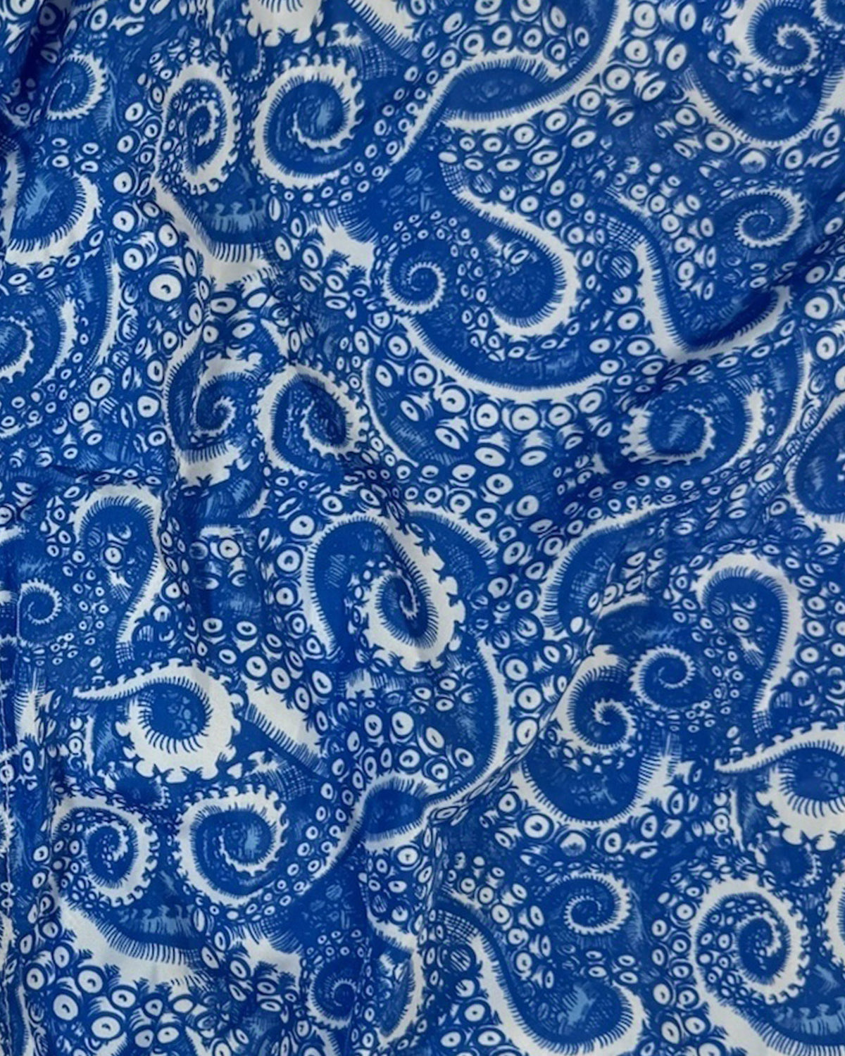 Luigi Borrelli Swim Shorts Royal Blue White Octopus L