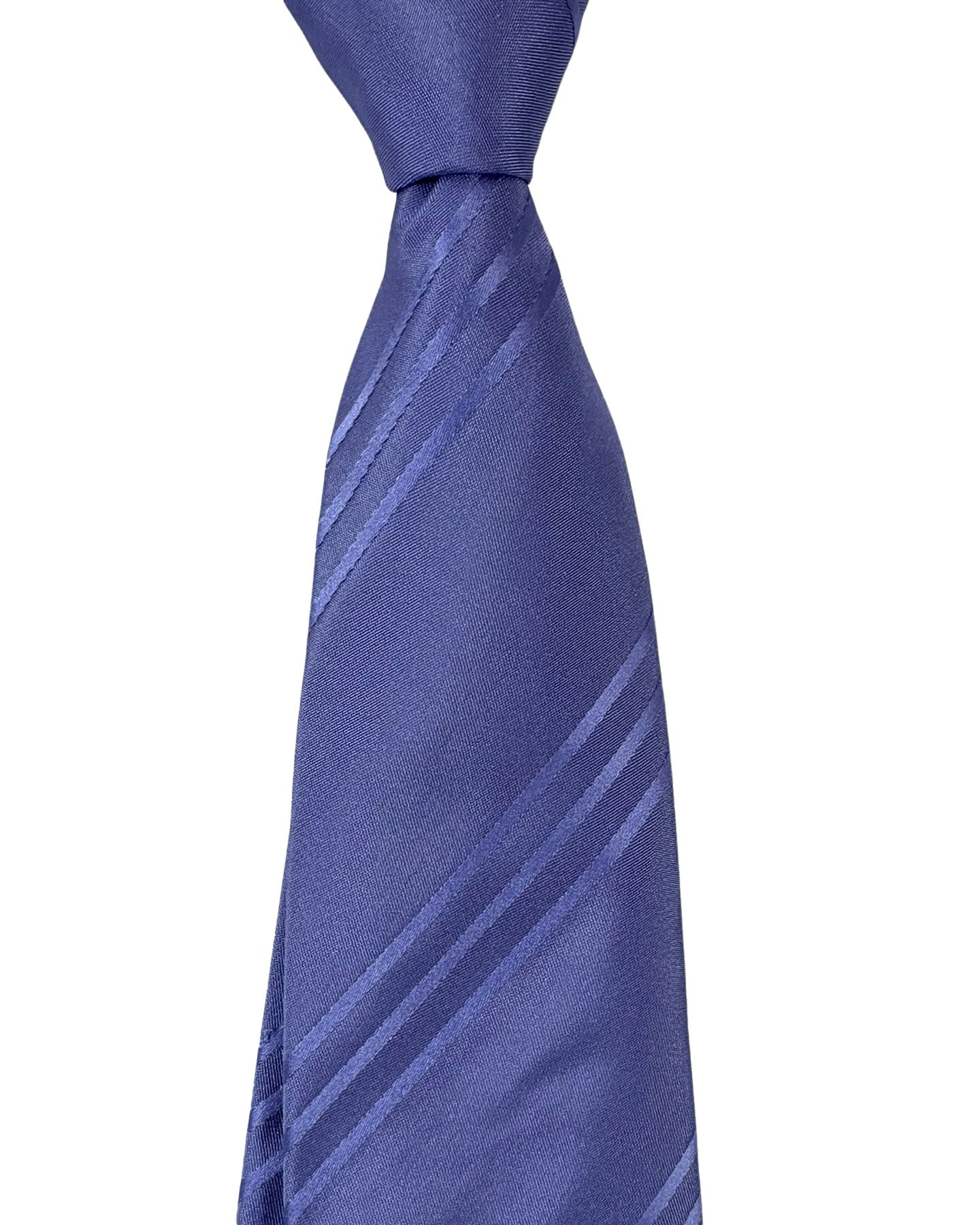 Luigi Borrelli Sevenfold Tie Lilac Stripes ROYAL COLLECTION - SALE
