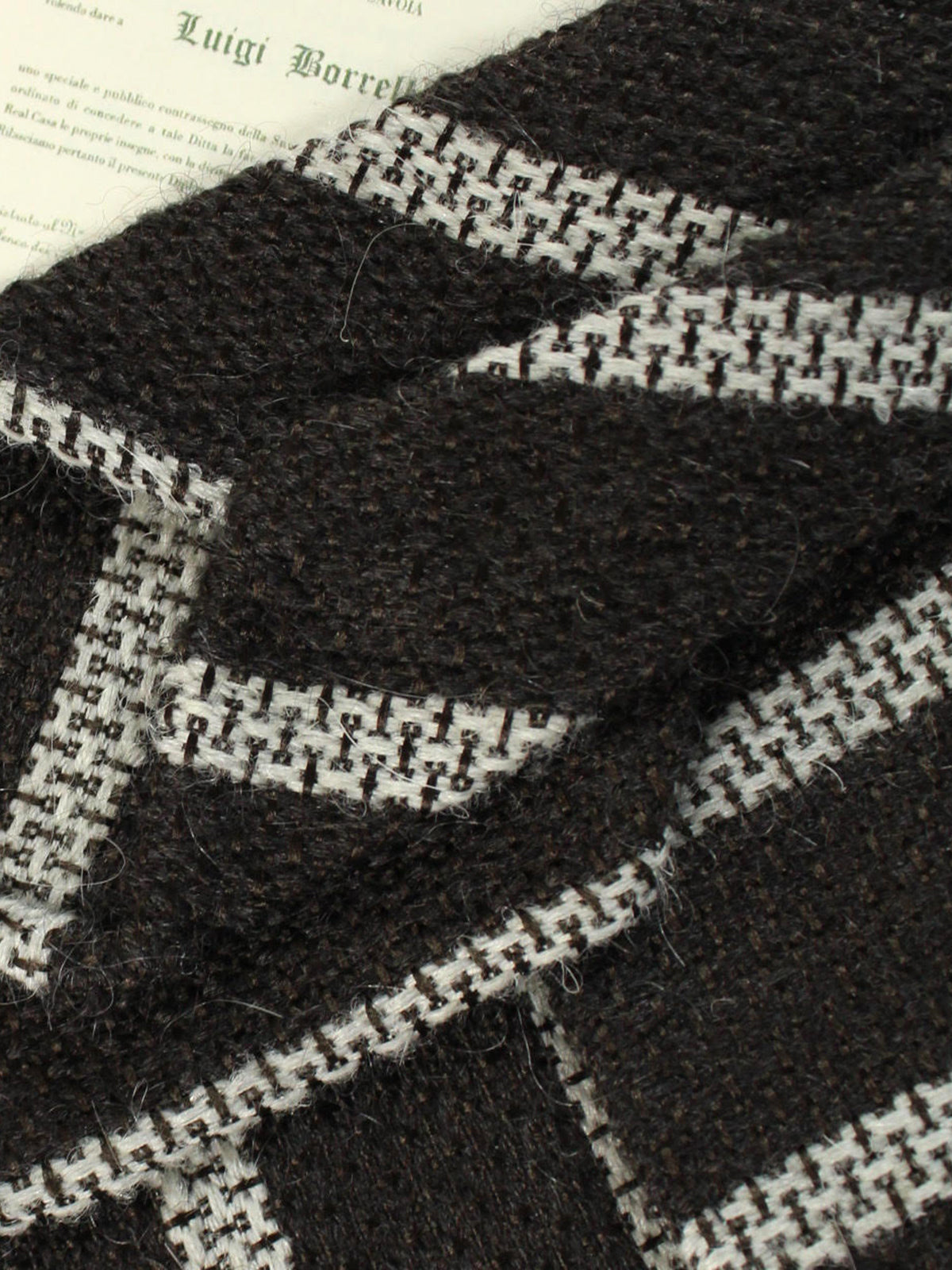 Luigi Borrelli Unlined Tie Brown Stripes Wool 