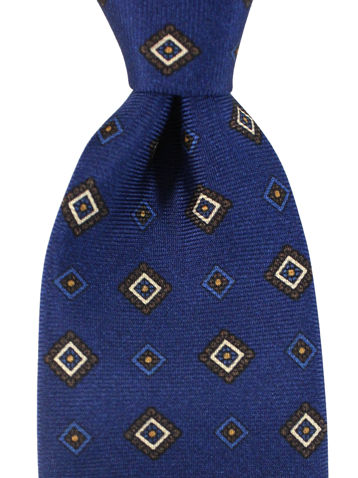 Luigi Borrelli Silk Tie Navy Geometric