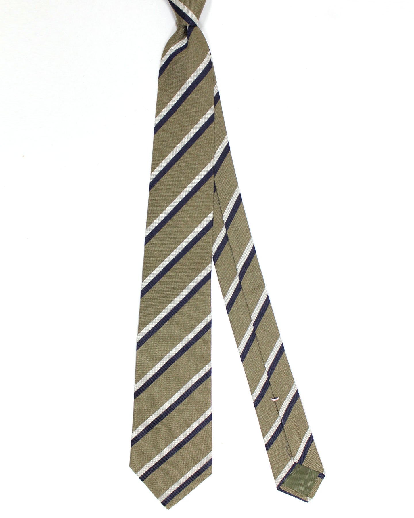 Luigi Borrelli Tie Forest Green Stripes