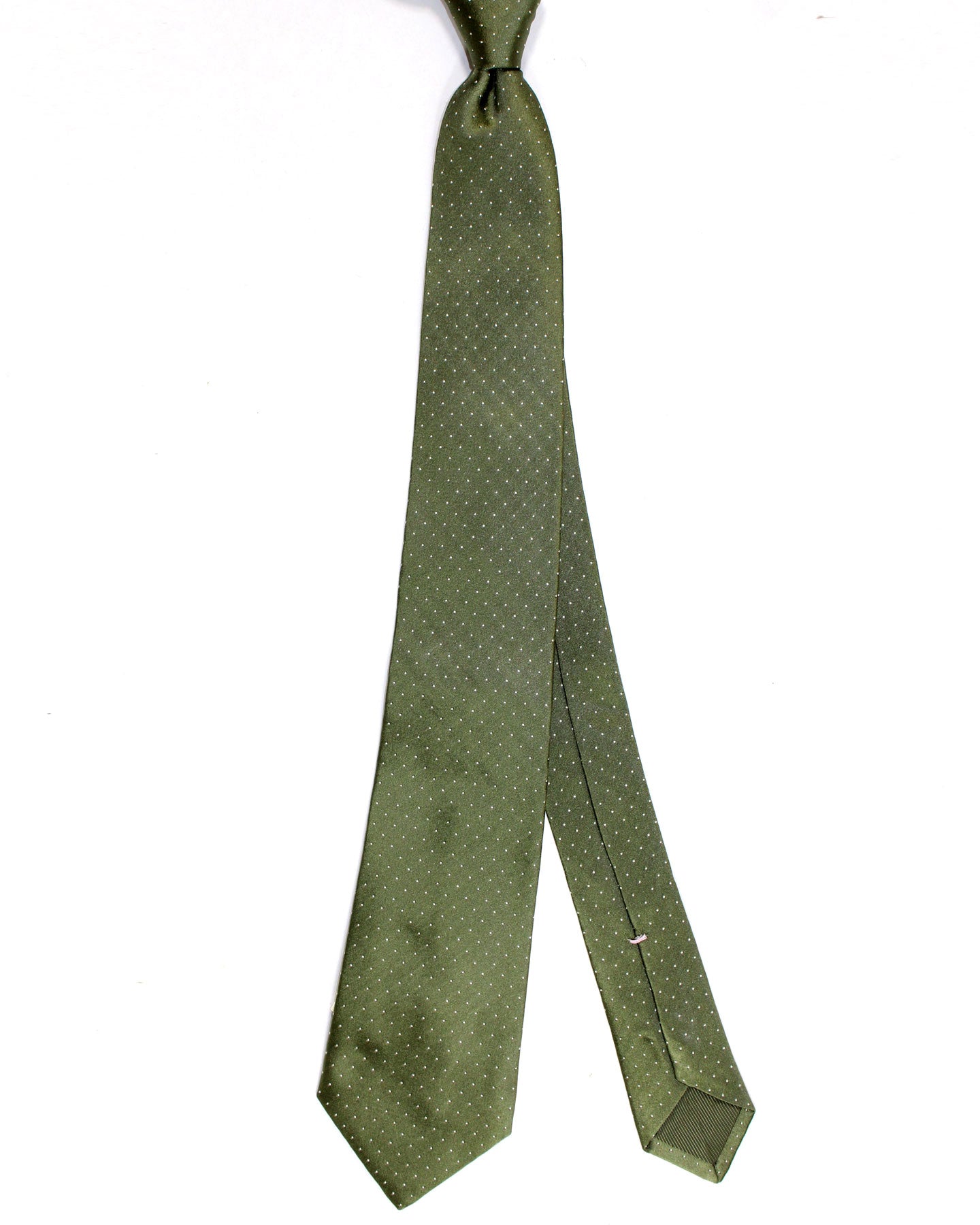 Luigi Borrelli Tie Dark Green Mini Dots