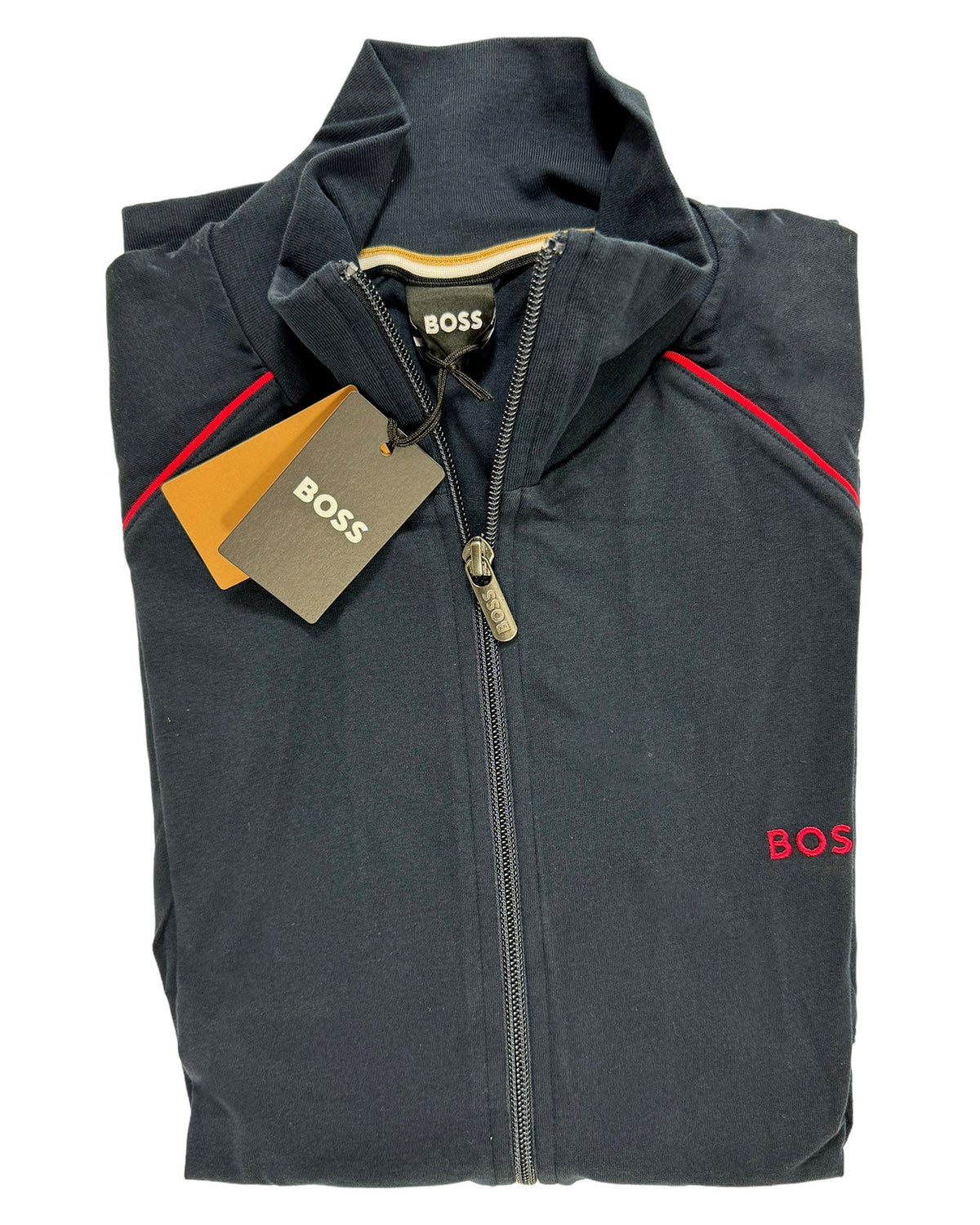 Hugo Boss Full Zip Men Track Jacket Dark Blue L SALE